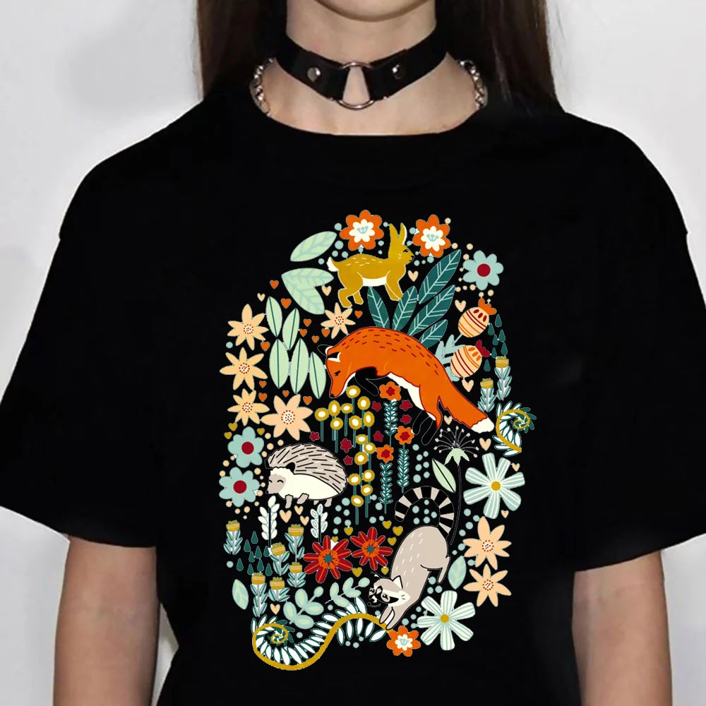 Hedgehog top women anime streetwear graphic top female comic y2k clothes