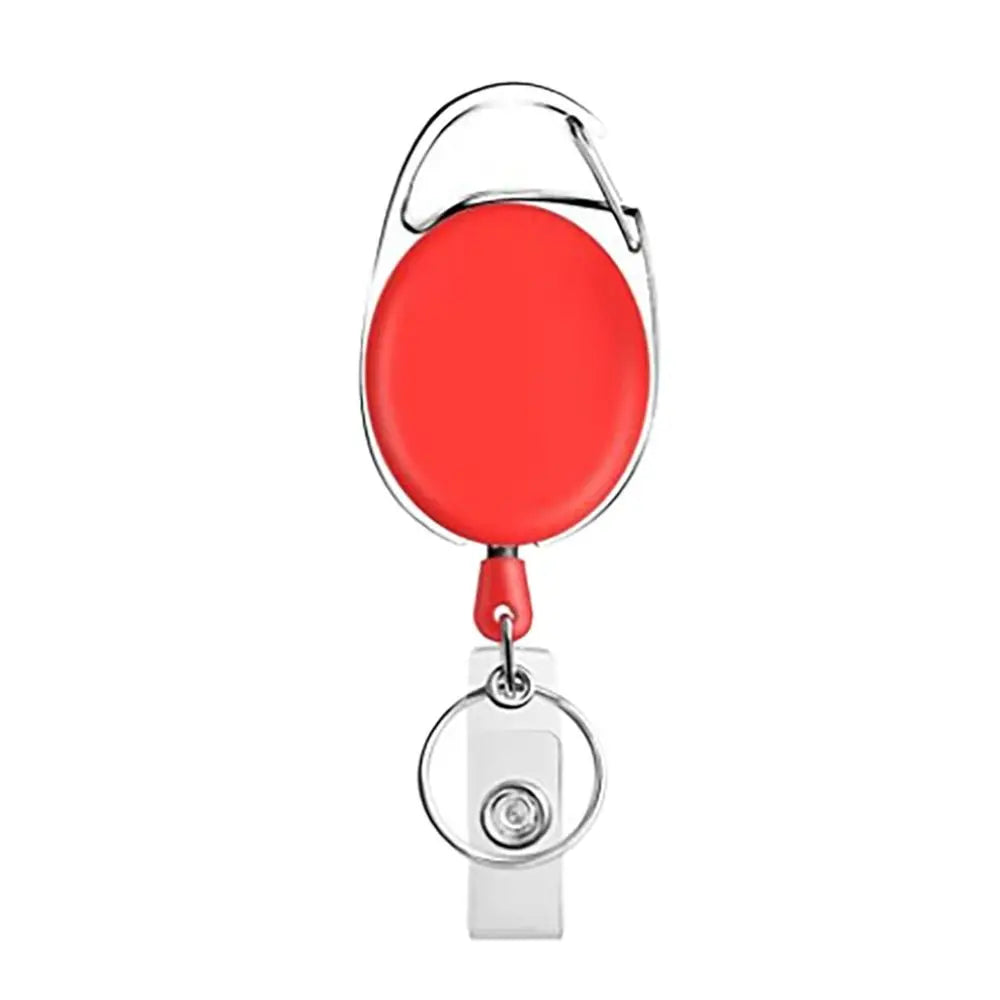 Belt Rope Office Lanyard Clip Keychain Name Tag Holder Keyring ID Card Key Ring Cord Reel Retract Pull Key Chain Badge