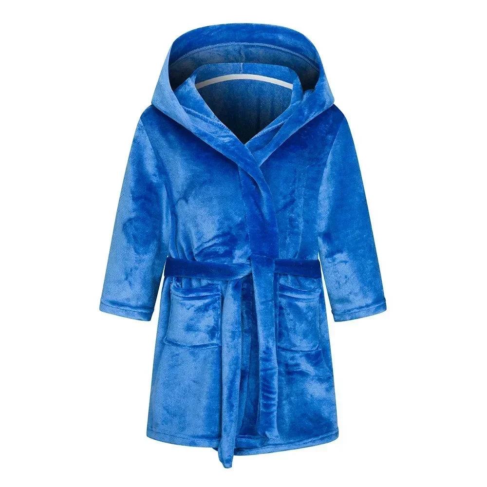 Kids Bathrobe for Girl Children Clothing Girl Flannel Bath Robe Clothes Boy Cartoon Night Robe Kids Pajamas For Girl 2-12 years