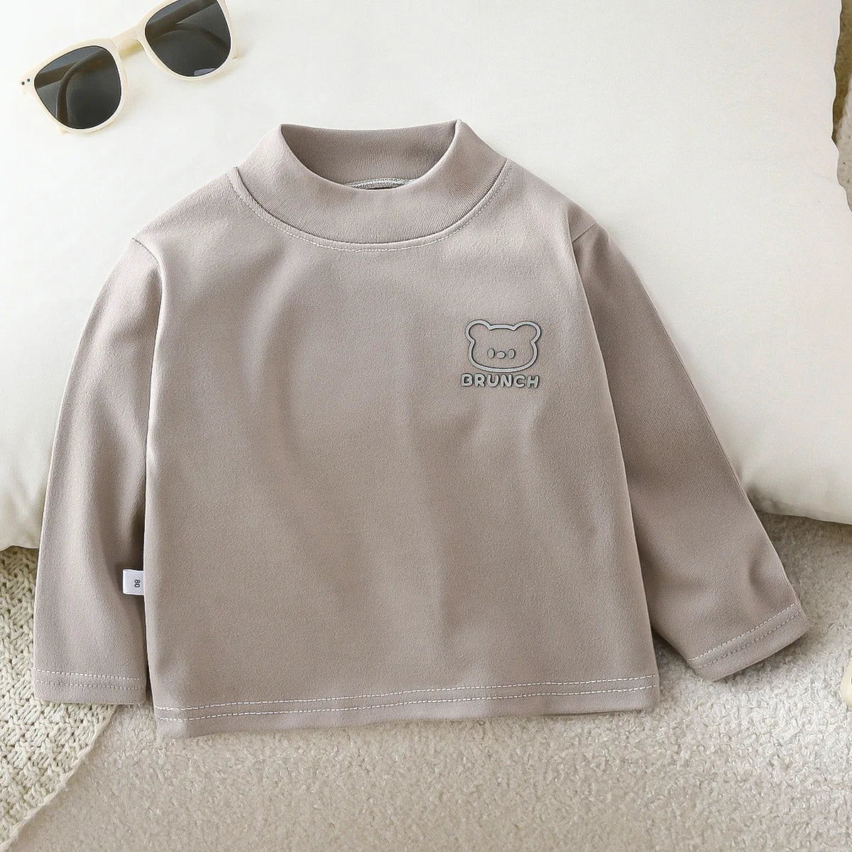 Kids Turtleneck Top Autumn Winter Children Long Sleeved Shirt Baby Girl Base Pullover Blouse Baby Clothing