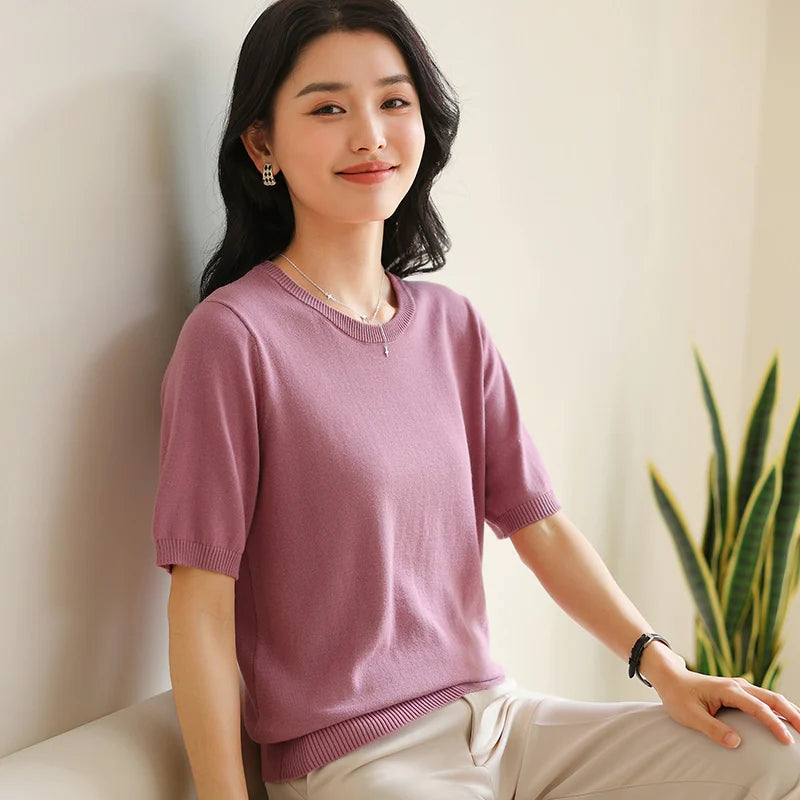 WinvyNee Summer Women's T-shirt 100% Cotton Short Half Sleeve O neck Clothes Solid Casual Pullover Basic Female Top Y2K A1522005