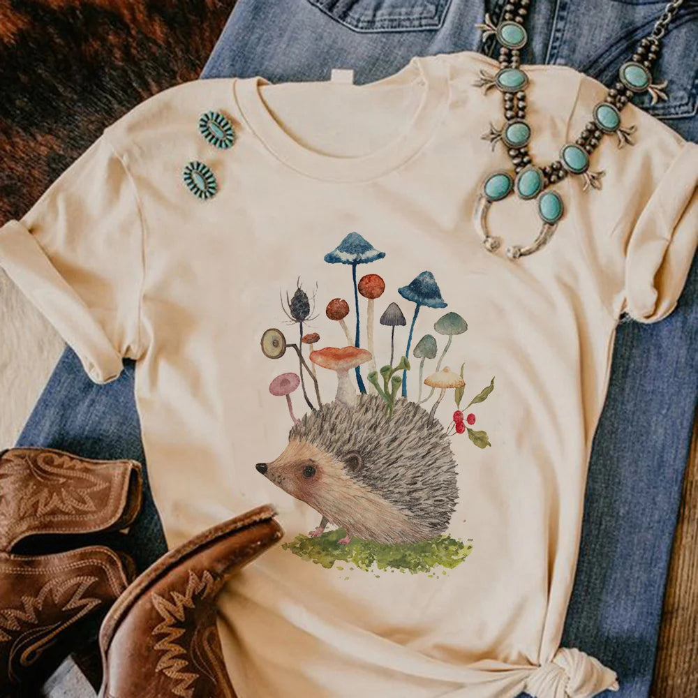 Hedgehog top women anime streetwear graphic top female comic y2k clothes