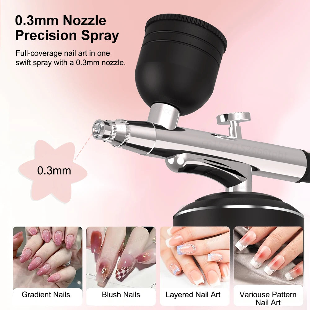 Airbrush with Compressor Portable Airbrush Painting Mini Spray Gun for Painting Paint Crafts Airbrush Compressor Paint Spray Gun