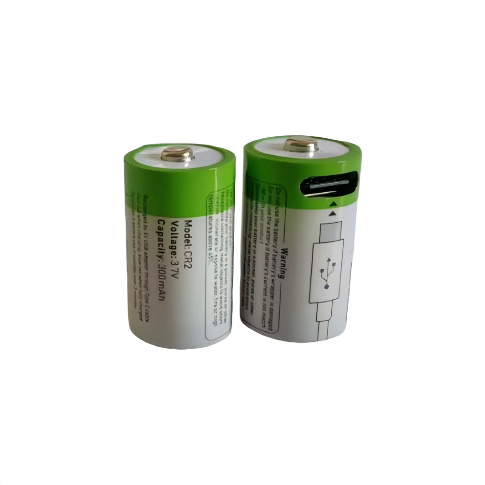 1pcs/lot New 3.7V cr2 300mAh rechargeable lithium battery USB rechargeable sensor battery type-c charging cable