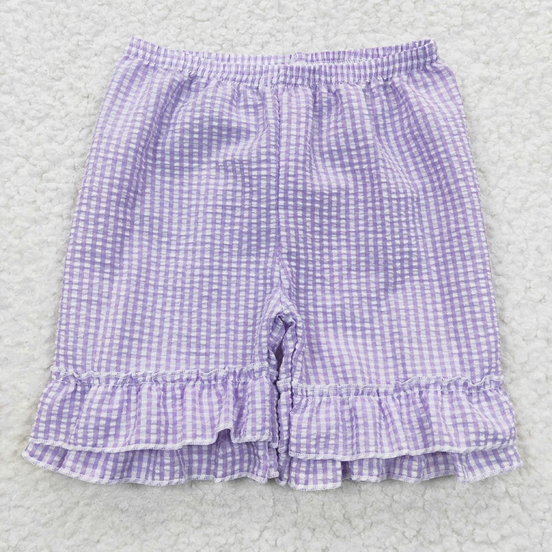Wholesale Children Toddler Summer Seersucker Shorts Clothing Kids New Matching Baby Boy Girl Clothes