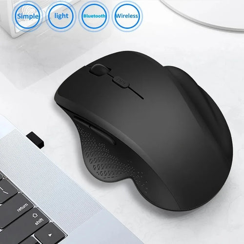 2.4G Wireless Mouse Dual-Mode Bluetooth 5.2 Mouse 6 Button Rechargeable Gaming Mouse Ergonomic 1600DPI Mice For PC Laptop