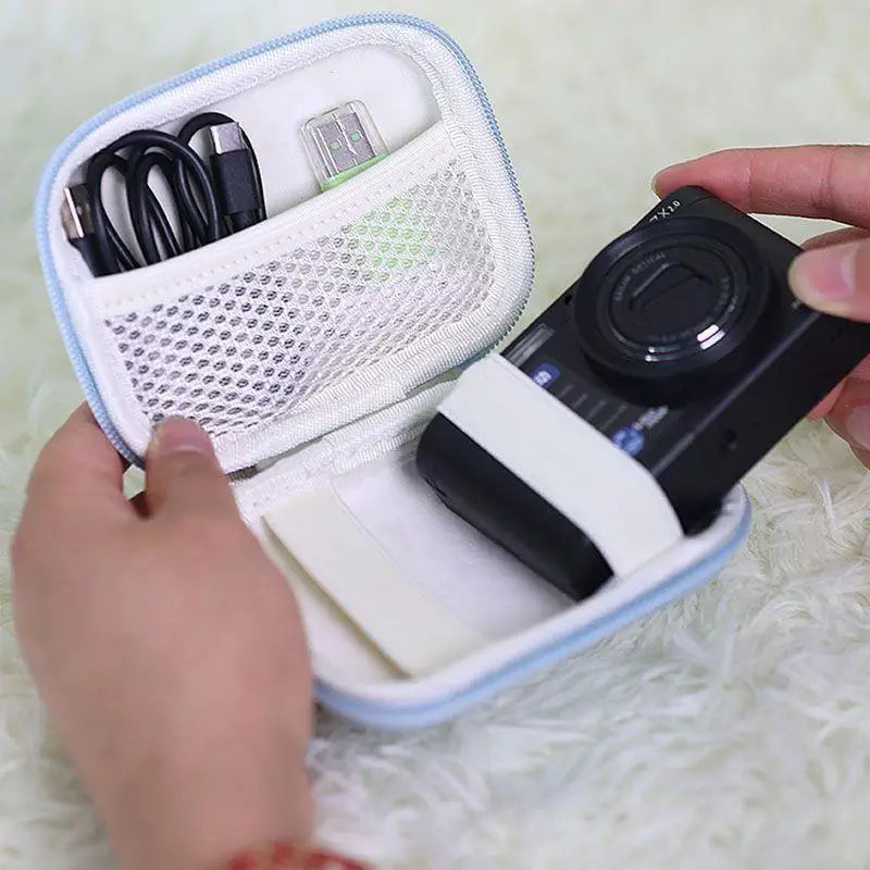 1Pcs Mini CCD Cameras Protective Case With Travel Cover Mesh Pocket Accessories SD Cards Digital Camera Bag