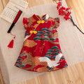 Baby Girl Dresses Summer Chinese Style Printed Cotton Girls Dresses Cute Hanfu Cheongsam Baby Clothing Baby Clothes Girl