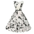 Women Dress Vintage Robe Audrey Hepburn Rockabilly Retro Sleeveless Print Party dresses Summer Vestidos