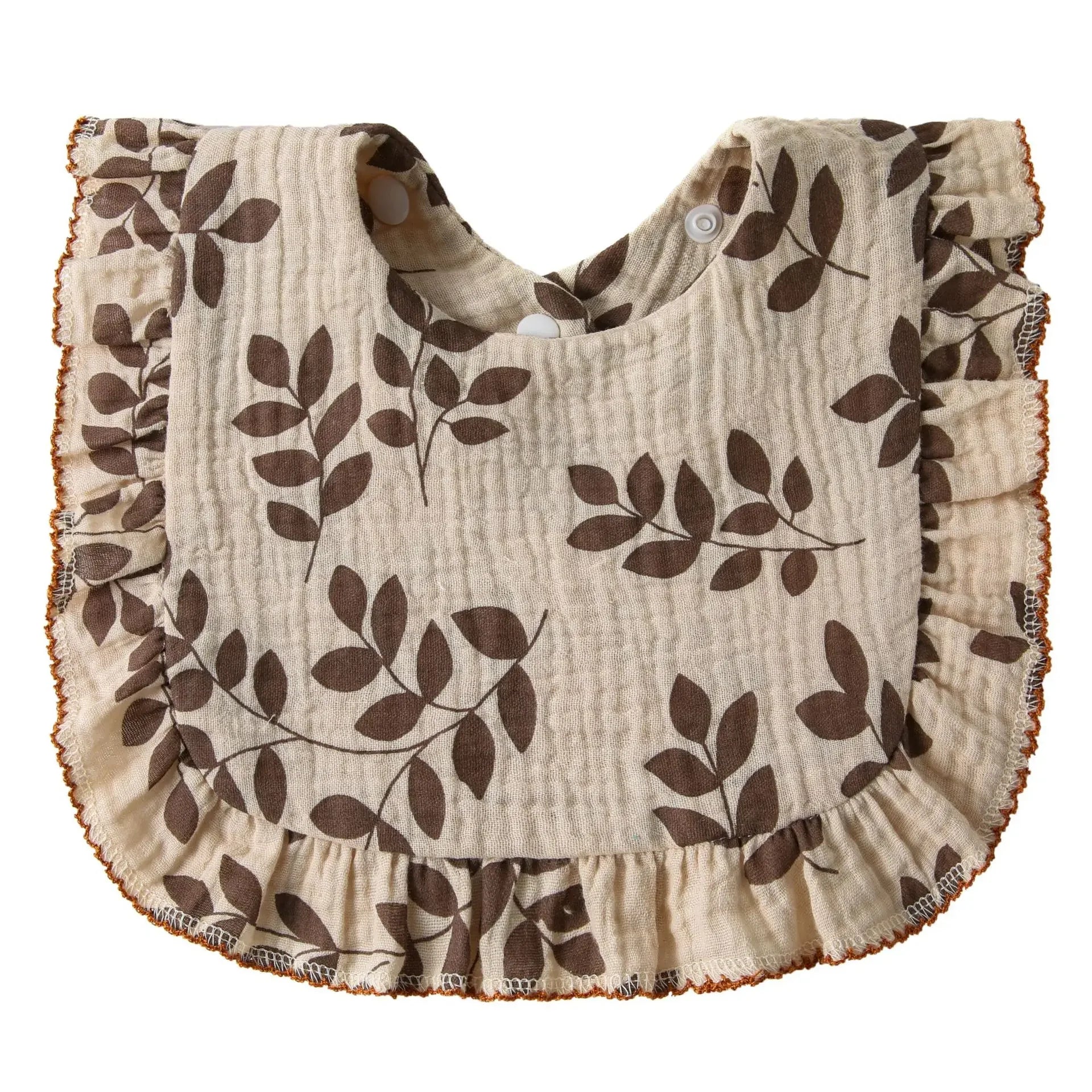 Cotton Baby Bib Infant Muslin Burp Cloths Girls Feeding Bibs Drool Saliva Towel Toddler Ruffle Floral Bib Babies Accessories