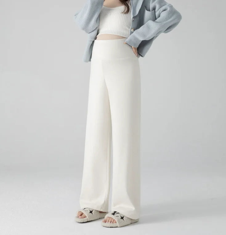 M-4XL Pregnant Women Cotton Fleece Radish Pants Autumn Ankle-length Maternity Corduroy Trousers High Waist Pregnancy Sweatpants