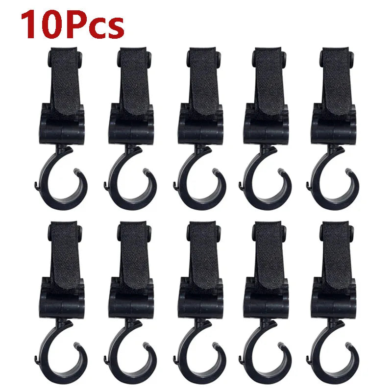 Baby Stroller Hooks plastic Buckles Clips Carabiner Multifunction Household Trolley Diaper Bag Organizer Hook Pram Hanger