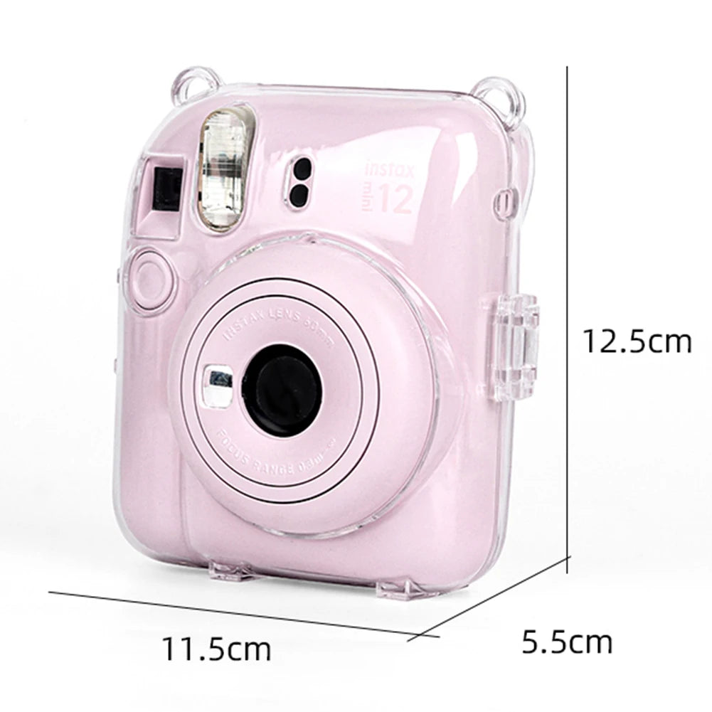 Mini Camera Case PC Crystal Protective Shell Transparent Protective Sleeve for Fujifilm Instax Mini 12 for Camera Instax Mini12