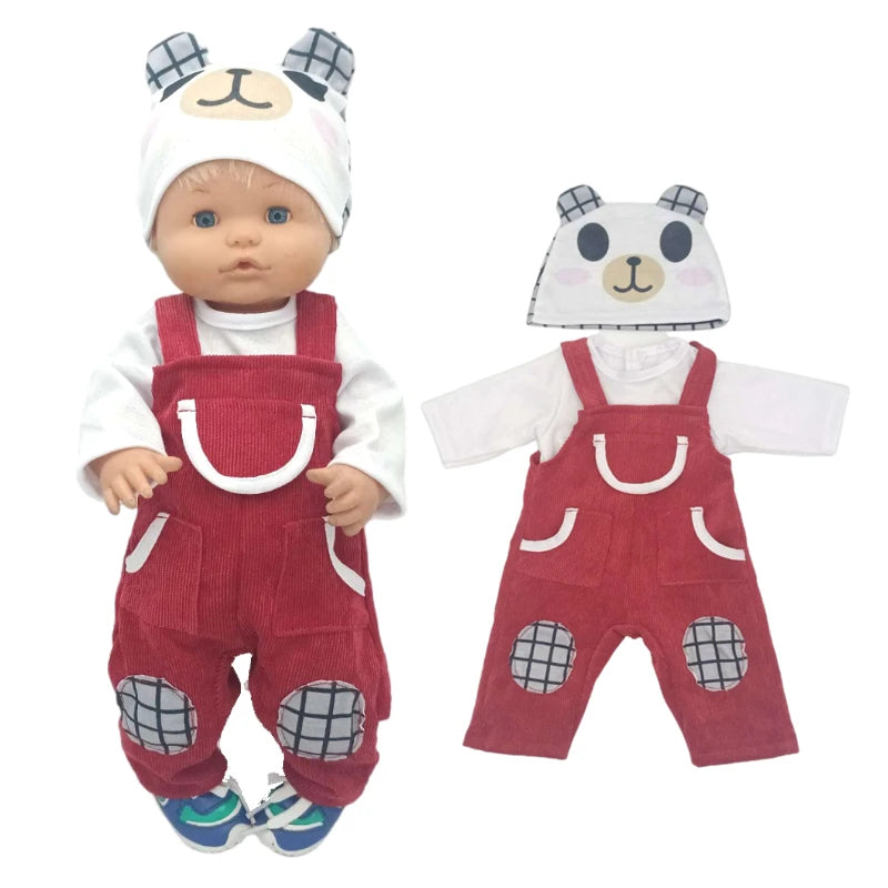for 16" Nenuco Doll Winter Vest Coat Pants Hat Shoes Ropa Y Su Hermanita 40cm Baby Dolls Clothes Children Gift Toys Girl's Gifts
