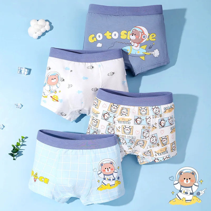 Children Boy Briefs 100% Cotton Soft Toddler Cartoon Girl Short Panties Kid Underwear for Infant Boy Teen Underpant 2 -15 Years