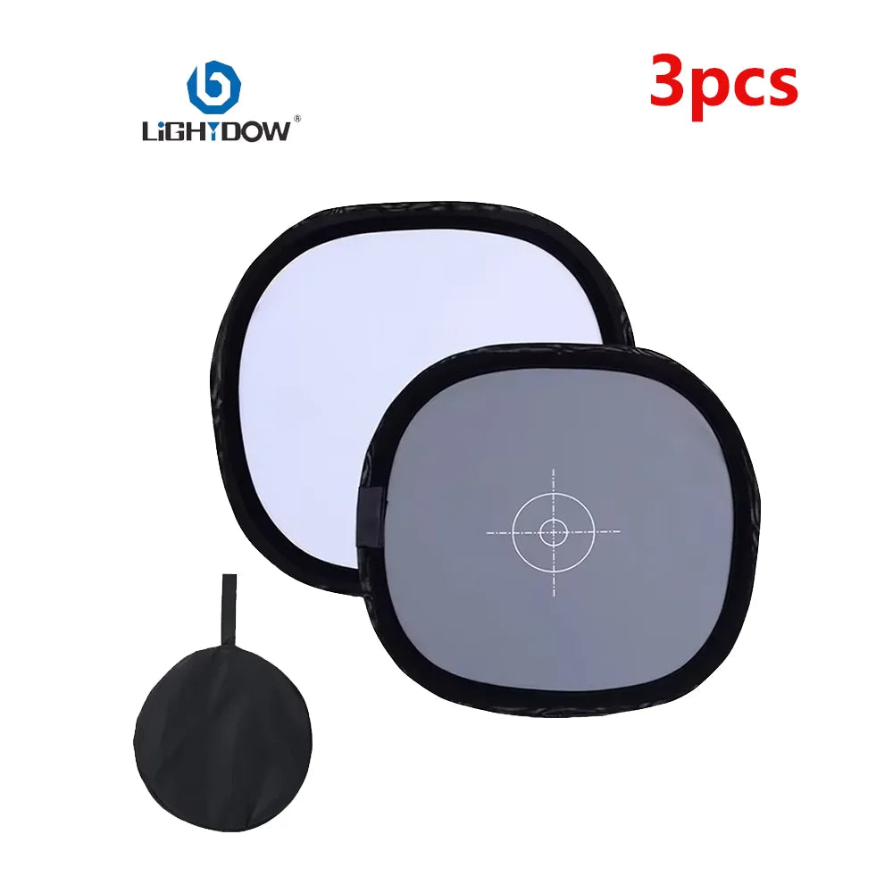 Lightdow 12x12 Inch (30 x 30 cm) White Balance 18% Gray Reference Reflector Grey Card Double-Sided With Carry Bag Folded Version