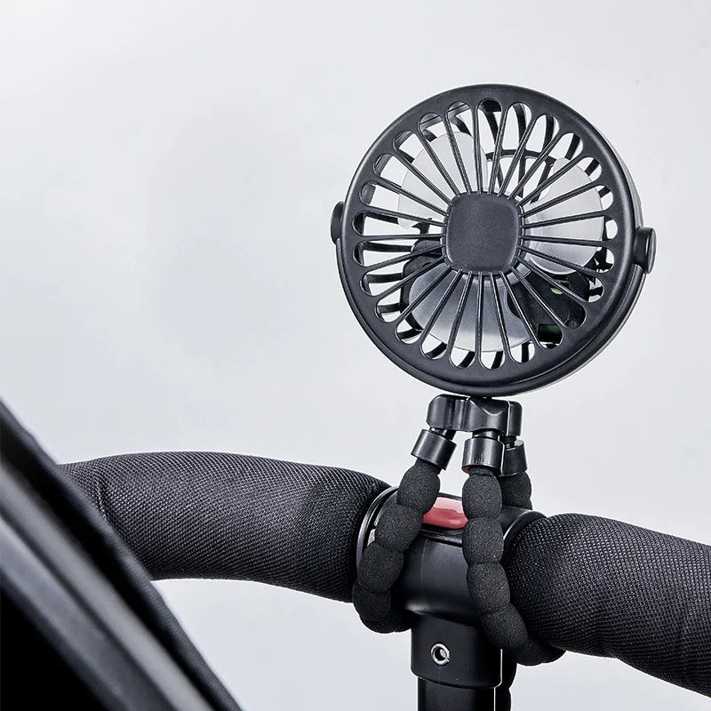 Fan for Cart Stroller Fans Portable Outdoor Fan Clip On for Baby 500mAh USB Rechargeable Handheld Electric Fan for Home 3 Speeds