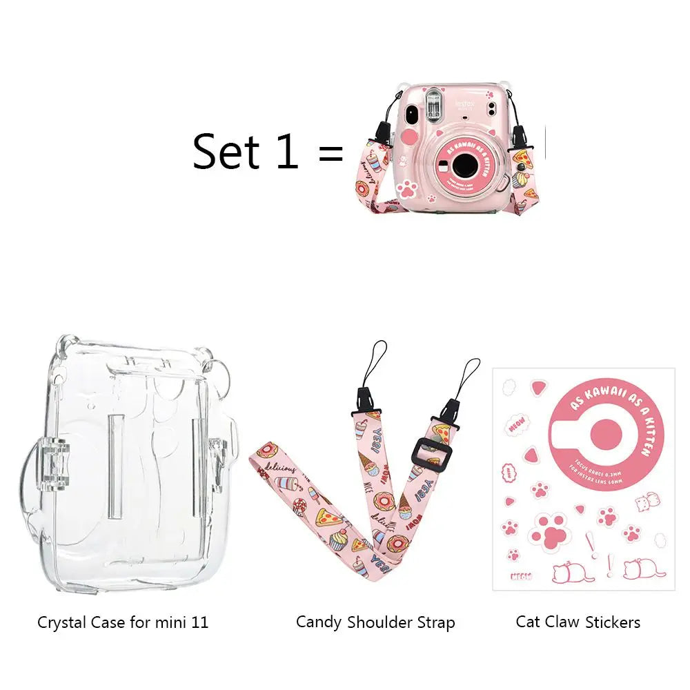 Shockproof Transparent Sticker Photo Bag Camera Cover Protective Shell Storage Case For Fujifilm Instax Mini 11