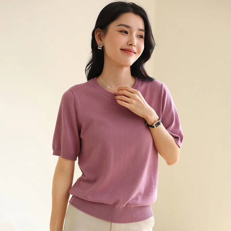 WinvyNee Summer Women's T-shirt 100% Cotton Short Half Sleeve O neck Clothes Solid Casual Pullover Basic Female Top Y2K A1522005