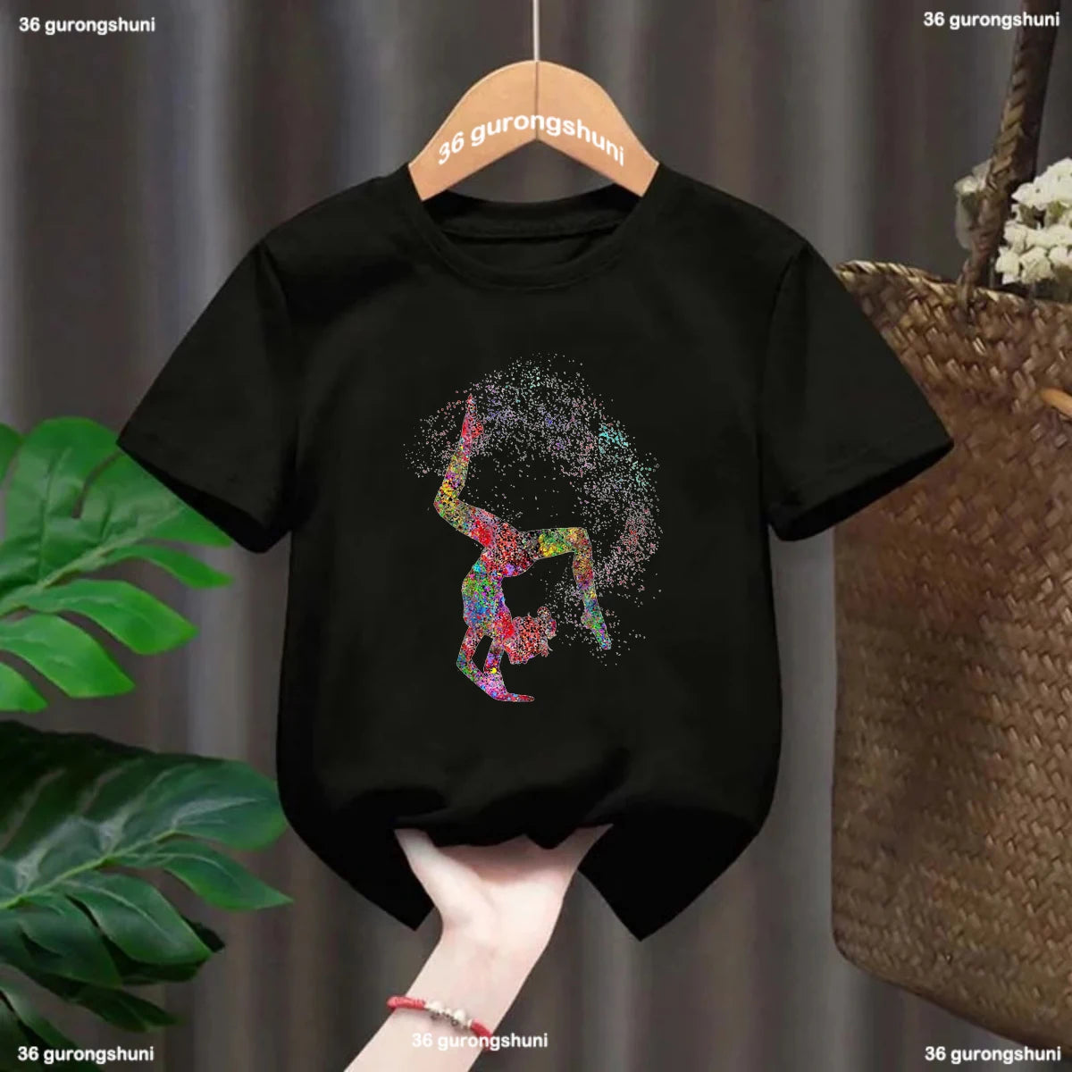t-shirt for girls Gymnast Tshirt Rhythmic Gymnast Tshirts Custom name Fashion Harajuku Girls Pink Tops Summer Kids Tshirts