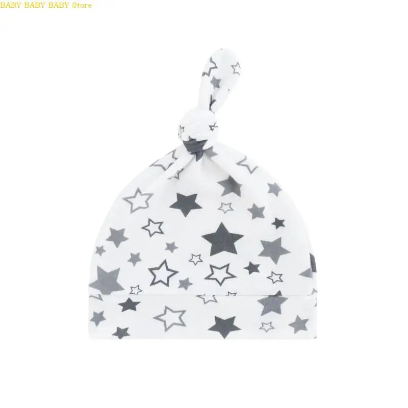 Q81A Elastic Baby Knotted Hat Comfortable Stretchy Newborns Fetal Caps Breathable Brimless Design for Kids 0 to 24 Month