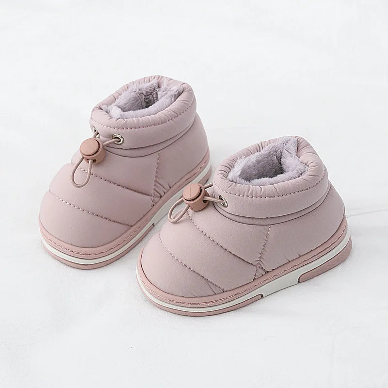 Winter Baby Girl Shoes Non-slip Plush Warm Home Shoes Girls Sneakers Cute Short Boots Indoor Boys Loafers Cotton Shoes