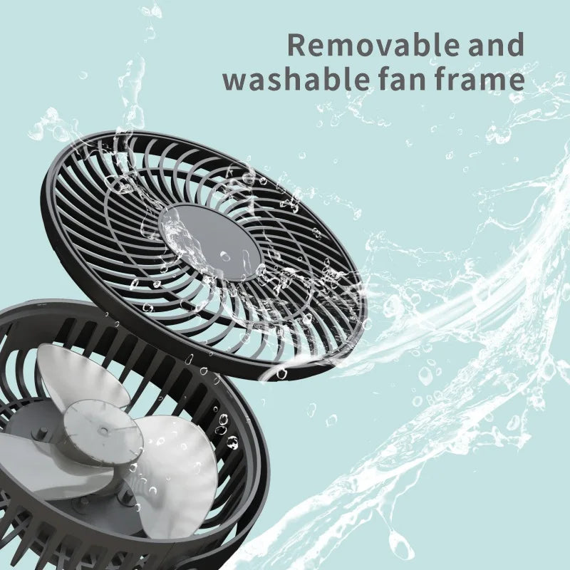 Portable Small Stroller Fan With Flexible Tripod Clip USB Rechargeable Handheld Cooling Fan For Travel Car Seat Camping Bedroom