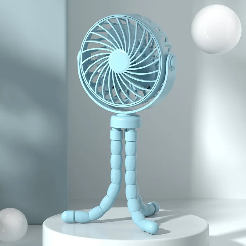 Fan for Cart Stroller Fans Portable Outdoor Fan Clip On for Baby 500mAh USB Rechargeable Handheld Electric Fan for Home 3 Speeds