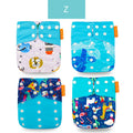 Happyflute 2023 4pcs/set Washable Eco-friendly Baby Cloth Diaper Ecological Adjustable Nappy Reusable Diaper Fit 0-2year 3-15kg