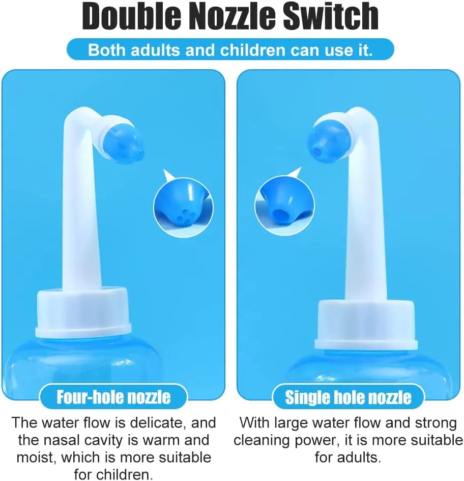 300/500ML Nose Wash Cleaner Nasal Irrigator Rinse Bottle Nose Protector Avoid Allergic Rhinitis For Adults Children Neti Pots