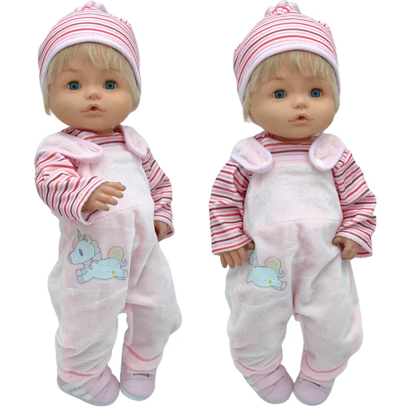 for 16" Nenuco Doll Winter Vest Coat Pants Hat Shoes Ropa Y Su Hermanita 40cm Baby Dolls Clothes Children Gift Toys Girl's Gifts
