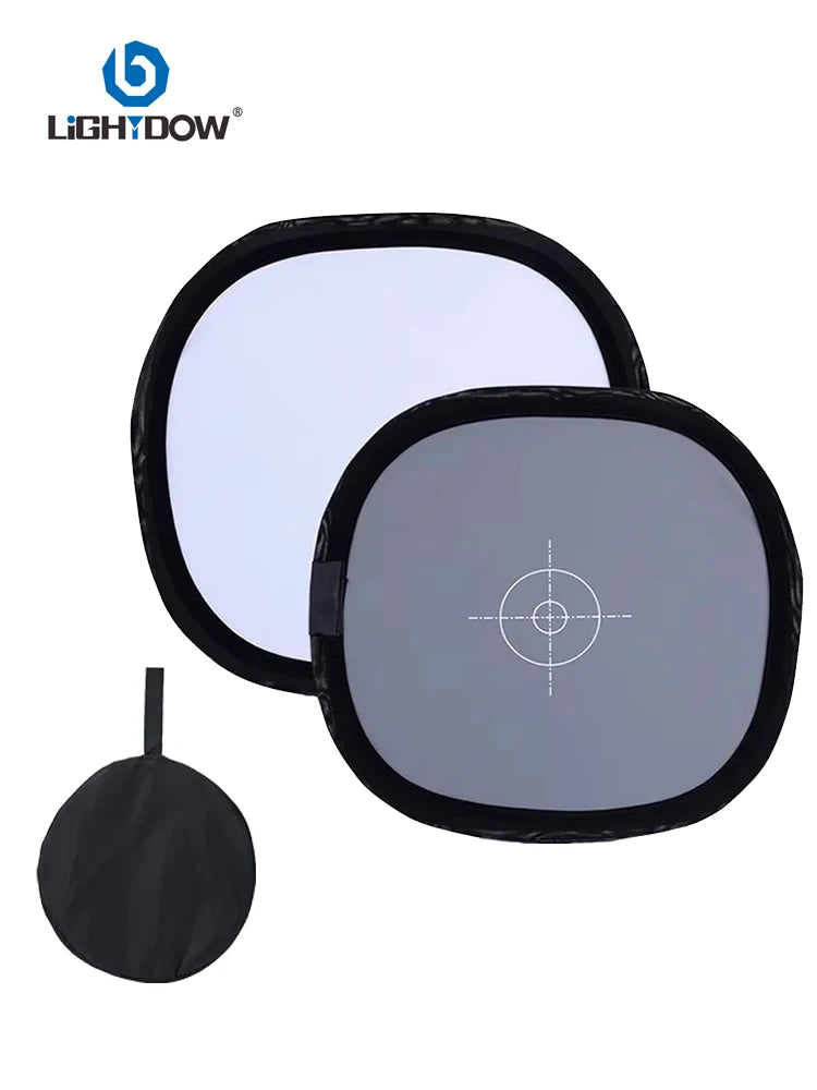Lightdow 12x12 Inch (30 x 30 cm) White Balance 18% Gray Reference Reflector Grey Card Double-Sided With Carry Bag Folded Version