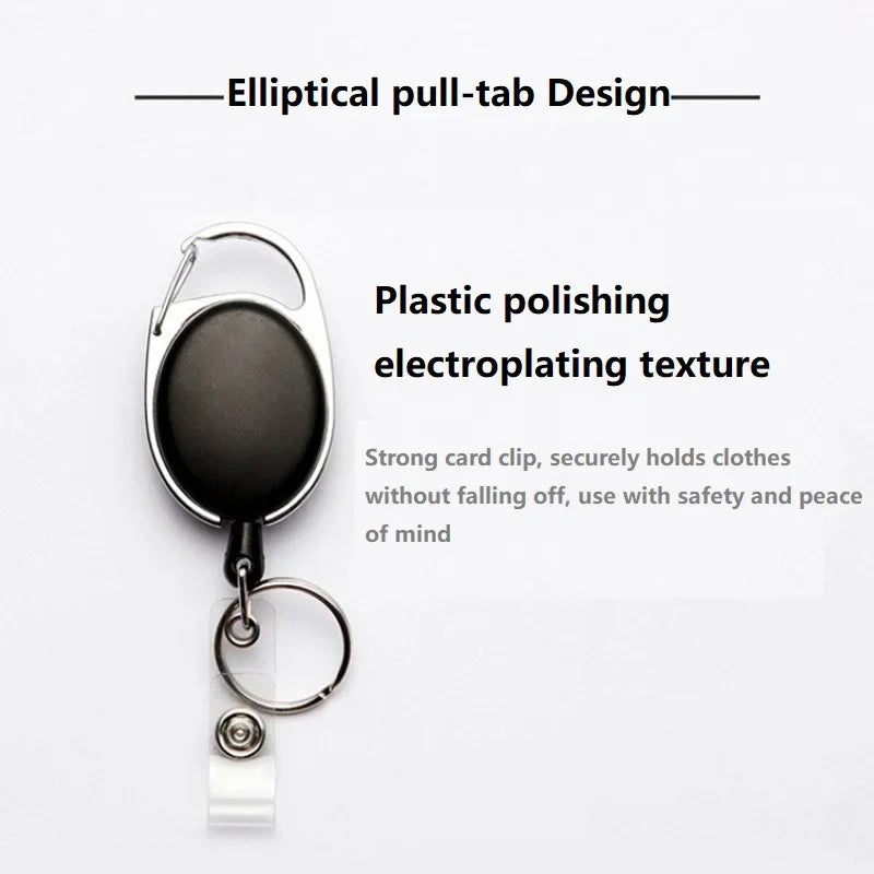 Retractable Id Pendant Badge Reel Roulette Id Badge Holder Retractable Lanyard Holder for Id Card Portagafetes HZ03