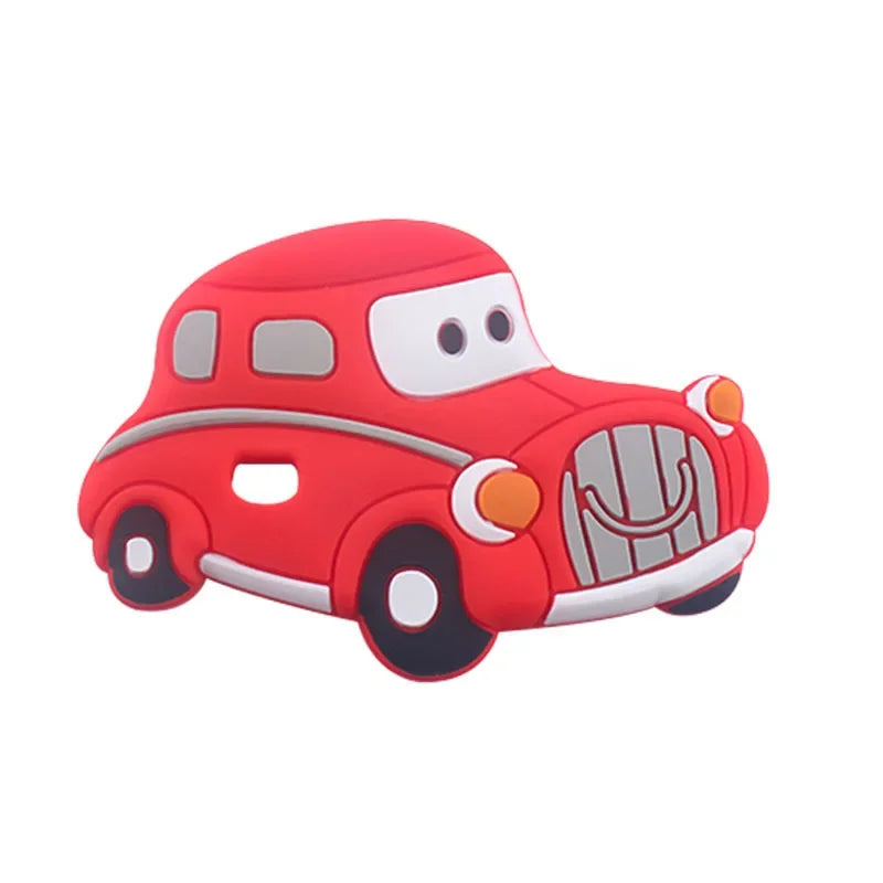 BPA Free 1pc Car Shaped Silicone Baby Teether Rodent Baby Teething Toys Chewable Products Nursing Gift For Baby Boy