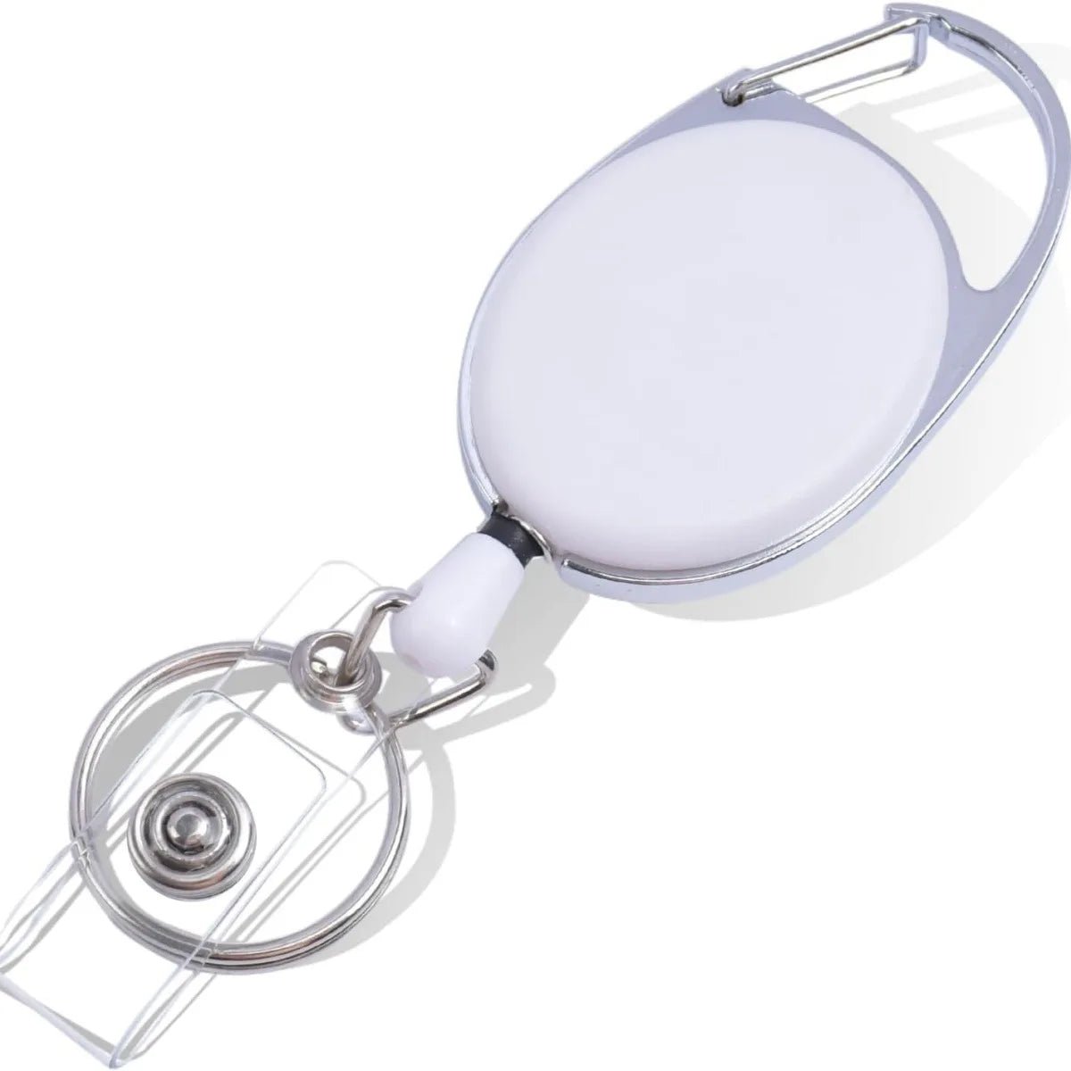 Retractable Keychain Anti Lost ID Badge Key Holder With Elastic Steel Wire Rope Backpack Charm Accessories