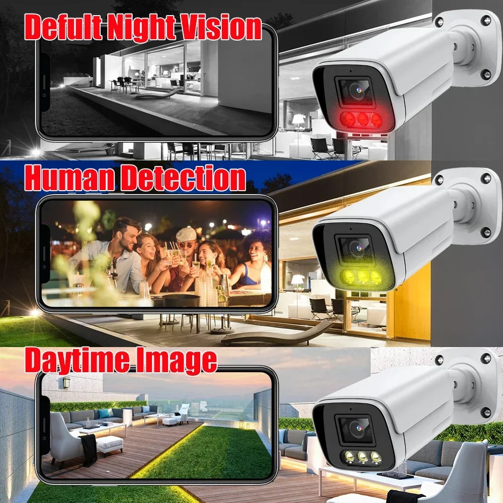HDAY-CAM 4K 8MP IP Camera Audio Outdoor POE48V H.265  Full Color Dual Illumination Night Vision Home CCTV Security