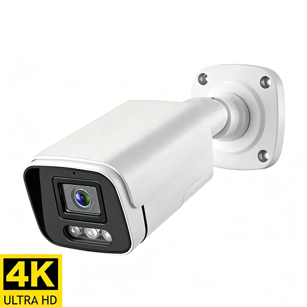 New 4K 8MP IP Camera Audio Outdoor POE H.265 Onvif Metal Bullet Home Color Night Vision Surveillance Camera