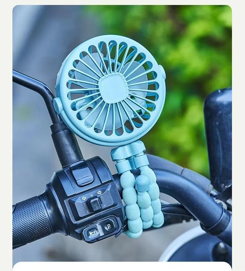 Octopus Baby Stroller Fan USB Charging Fan Mobile Phone Holder 3 Speeds Portable Mini Fan  Silent Clip on Fan for Home Outdoor