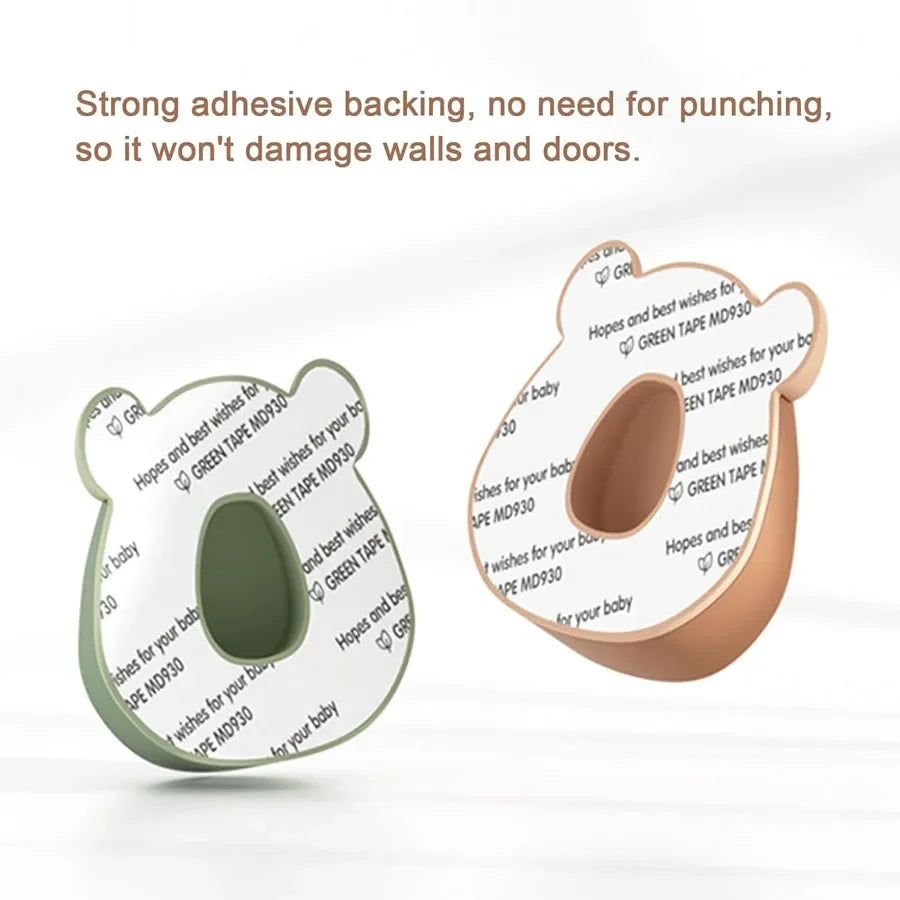 Cartoon Little Bear 2 in 1 Door Stop Soft Silicone Thicken Door Bottom Multi-function Child Safety Anti Pinch Hand Door Stopper
