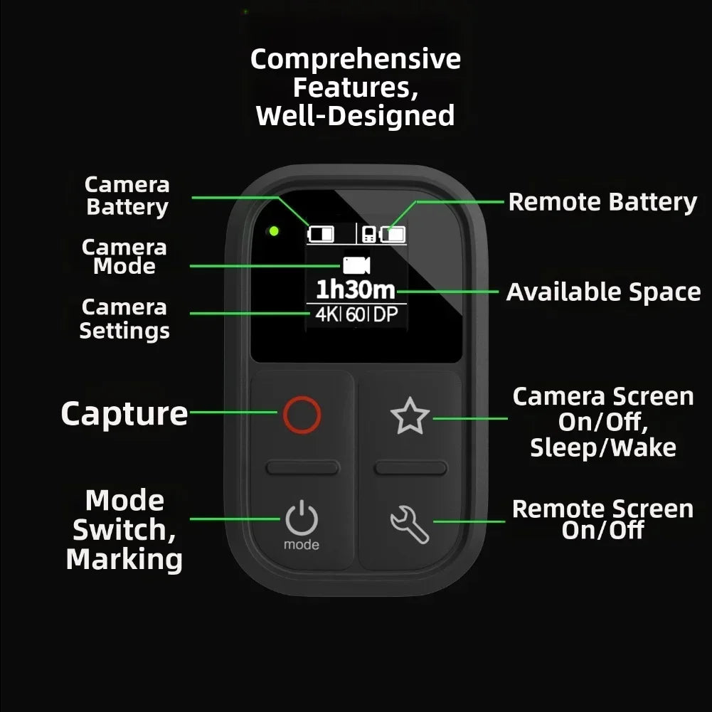 Waterproof Remote Control For Insta360 Cameras Waterproof Wireless Shutter Release Button Controller For Sports Camera