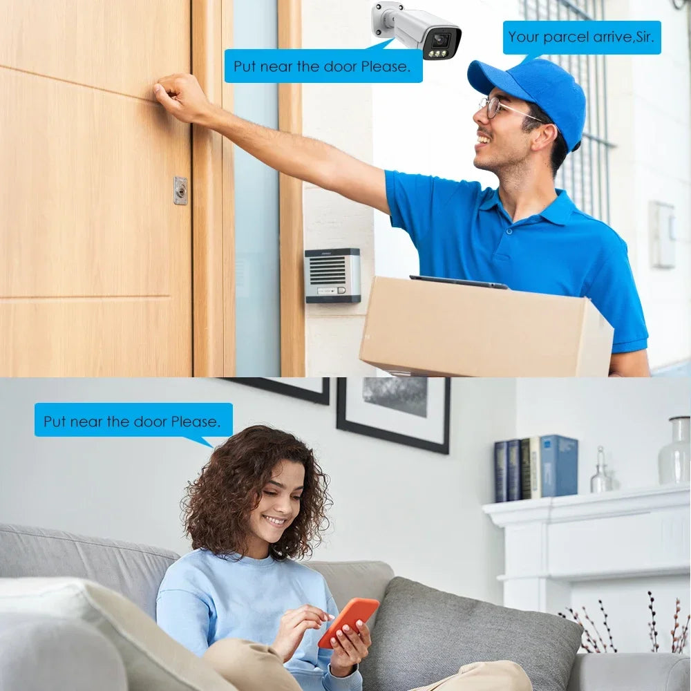 HDAY-CAM 4K 8MP IP Camera Audio Outdoor POE48V H.265  Full Color Dual Illumination Night Vision Home CCTV Security