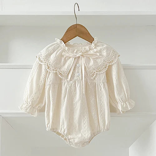 2024 New Autumn Sister Clothes Baby Girl Romper Kids Princess Dresses Long Sleeved Cotton Embroidery 2-6Yrs Girl Party Dress