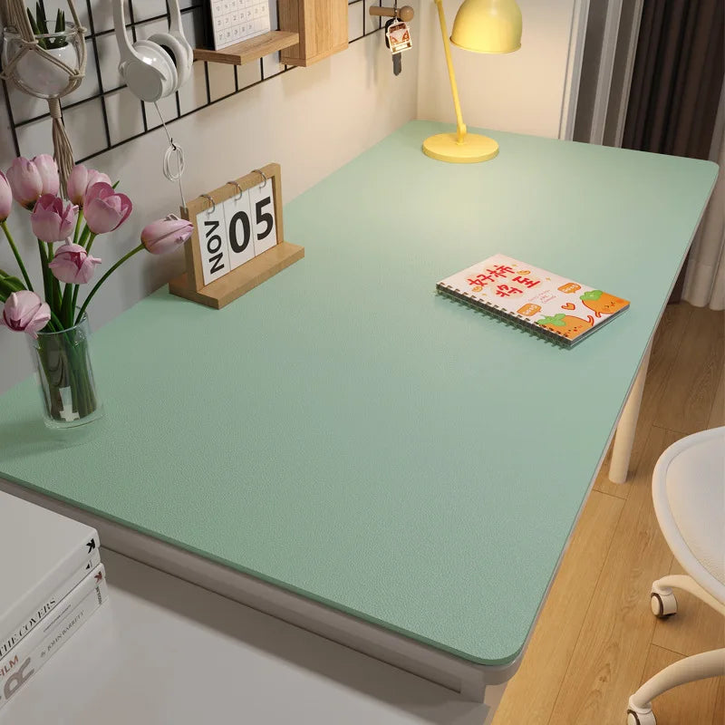 Leather Desk Mat Eco-Friendly Waterproof Table Protector Anti-Fouling PU Leather Table Cover Large Size Non-Slip Desk Cover