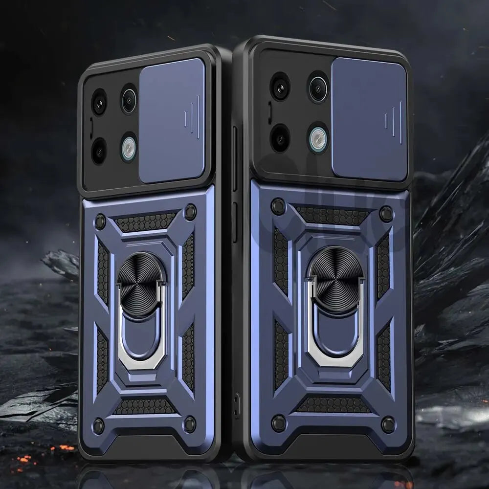 For Redmi Note13 Pro Plus Slide Camera Lens Protector Armor Case For Xiaomi Redmi Note 13 Pro 4G 5G Military Grade Bumpers Cover