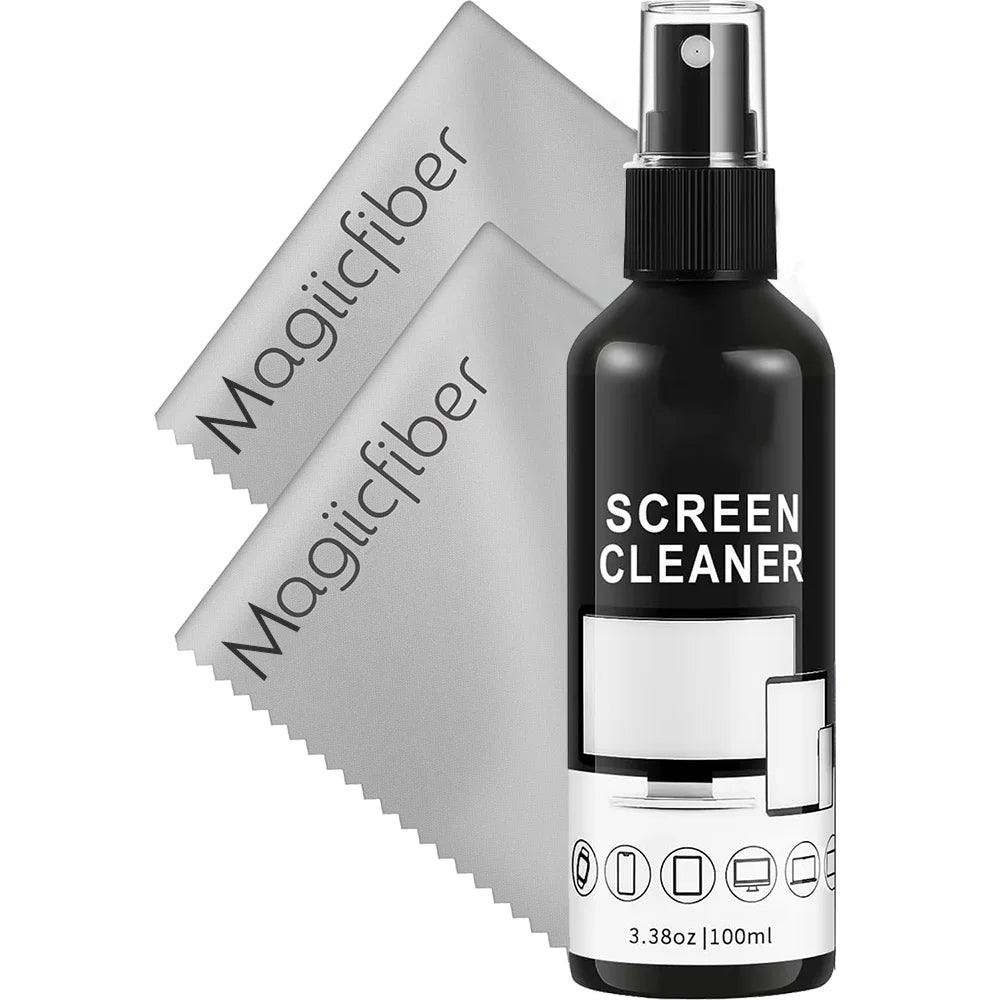 Screen Cleaner Spray Kit-Glass Cleaner Spray and Microfiber Cleaning Cloth,Suitable for a variety of Glass,Glasses,Camera Lenses