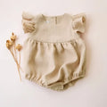 0-24M Linen Cotton Newborn Girl Clothes Lovely Summer Baby Romper Infant Girl Jumpsuits