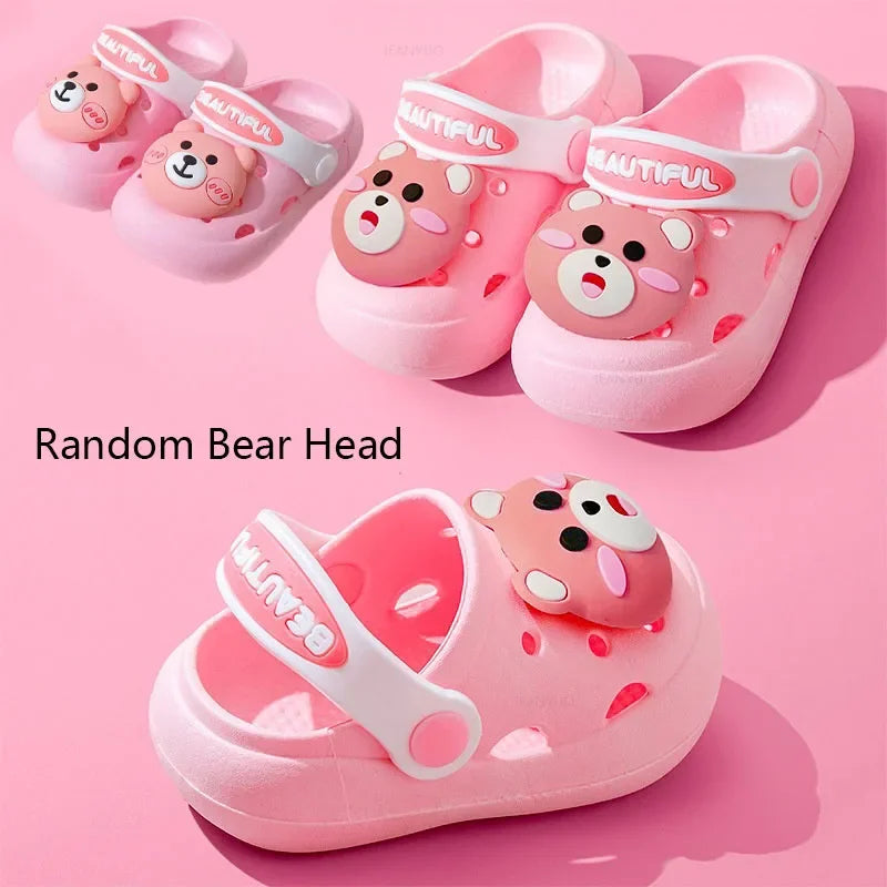 Summer New Baby Slippers Indoor Non-slip Soft Bottom Comfort Fashion Cute Children's Hole Shoes Boys Girls Kid Outdoors Sandals