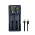 USB Battery Smart Charger 4 Slots For 18650 21700 14500 3.7V Rechargeable Lithium Battery For 1.2V NI-MH AA / AAA Battery