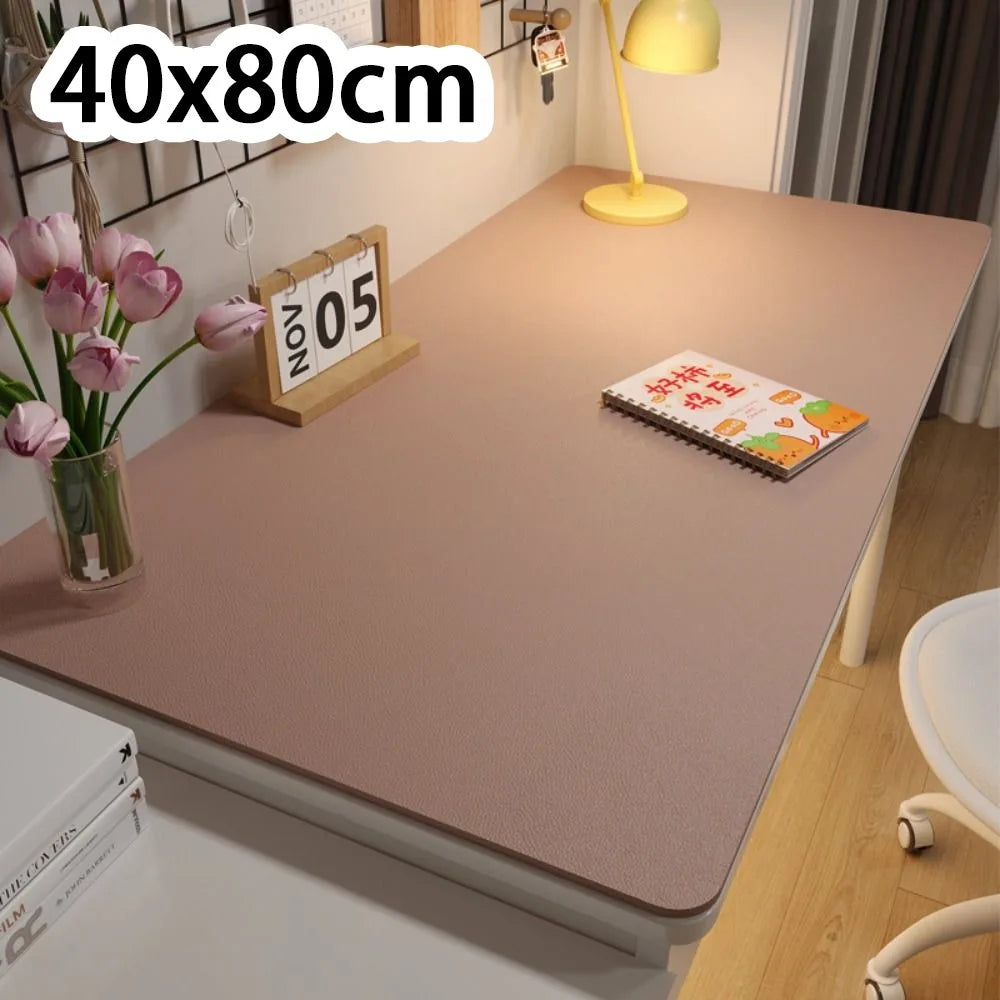 Simple Protection Eye Student Desk Mat Leather Oil-proof Coffee Table Mat Non-slip Solid Color Computer Desk Mat
