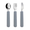 Children Tableware Stainless Steel Fork Spoon Knife Set with Silicone Handle for Toddlers Feeding Dinnerware Baby Accessories